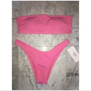 Bubble Gum Pink Bandeau Bikini